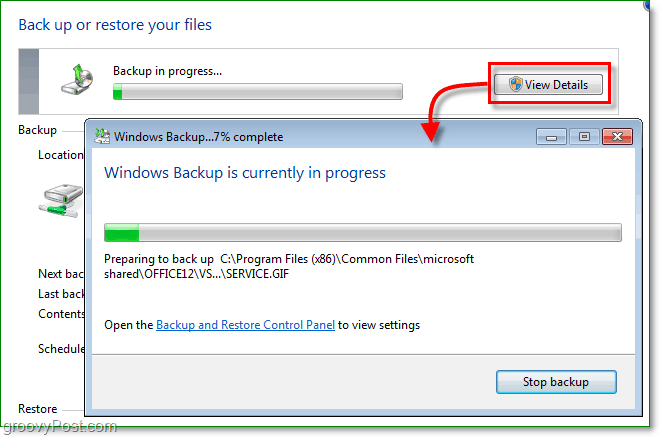 Copia de seguridad de Windows 7: la copia de seguridad puede llevar algo de tiempo