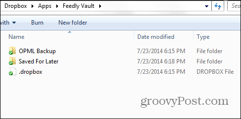 Feedly Beta Dropbox Vault hecho