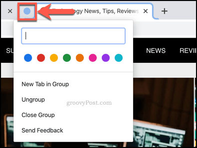 Cambiar el nombre de un grupo de pestañas en Chrome