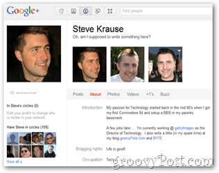 steve krause google + perfil actualizado privacidad