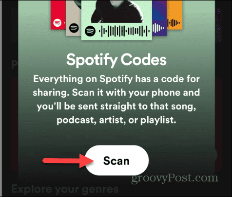 Crear y escanear códigos de Spotify
