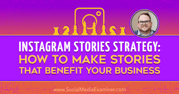 Estrategia de historias de Instagram: cómo crear historias que beneficien a su negocio con información de Tyler J. McCall en el podcast de marketing en redes sociales.