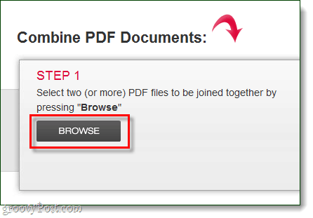 busque archivos pdf para cargar y combinar