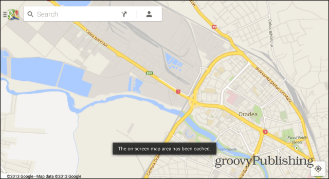 Mapa de Google Maps para Android guardado para uso sin conexión