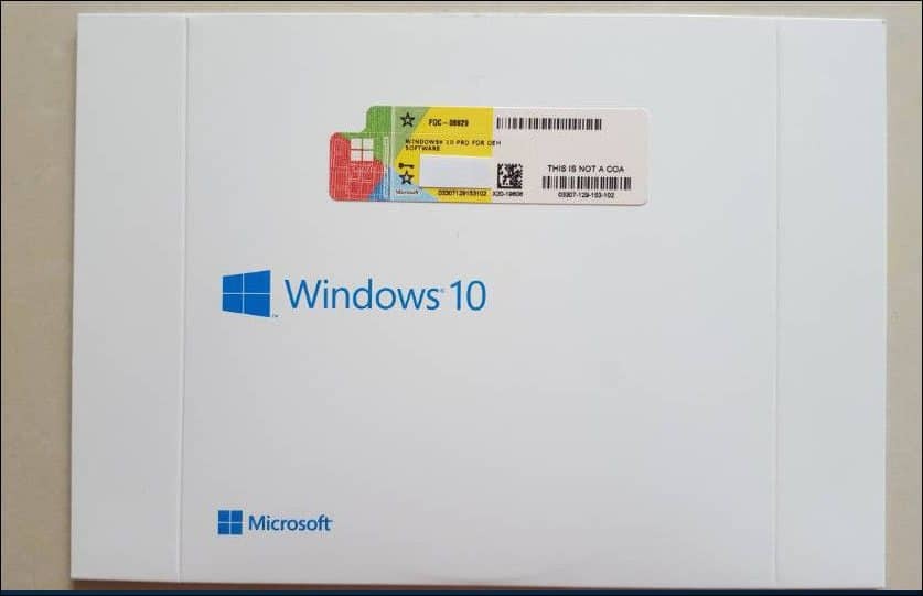 OEM System Builder Windows 10 Clave de producto