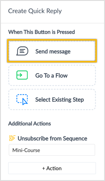crear secuencia para el bot de Messenger con ManyChat