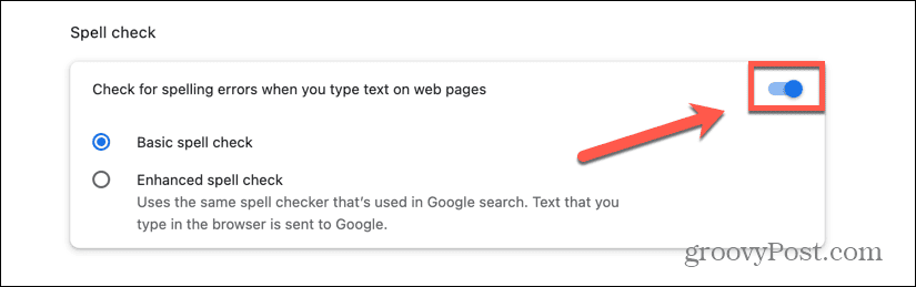 Es posible que tengas que desactivar el corrector ortográfico integrado en Chrome si el corrector ortográfico de Google Docs no funciona