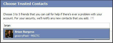 Facebook agrega contactos confiables