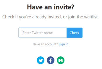 Ingrese su identificador de Twitter para ver si está invitado a la versión beta de Refind para escritorio.