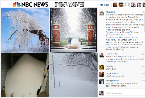 característica de noticias de instagram nbc