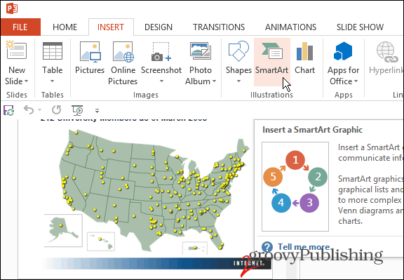 Insertar PowerPoint SmartArt