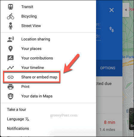Crear un enlace para compartir de Google Maps