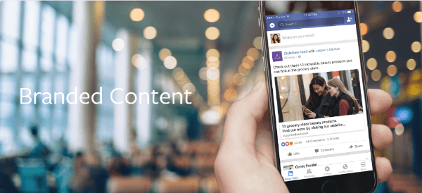 actualización de la política de contenido de marca de facebook
