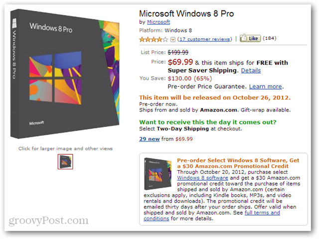 Descuento de promoción de oferta de código de cupón de Windows 8