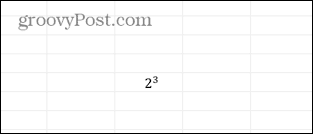 valor de superíndice de Excel
