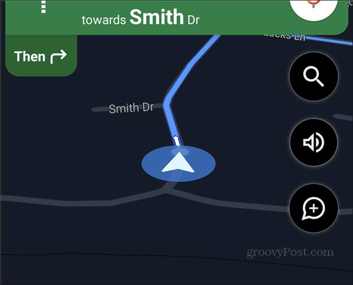 Navegación del símbolo del coche de Google Maps