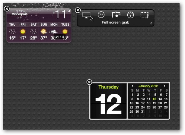 Panel de control Calendario OS X