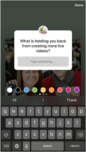 Agregue etiquetas adhesivas de preguntas a sus historias de Instagram para sondear a su audiencia de una manera discreta.