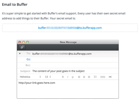configurar un correo electrónico de búfer