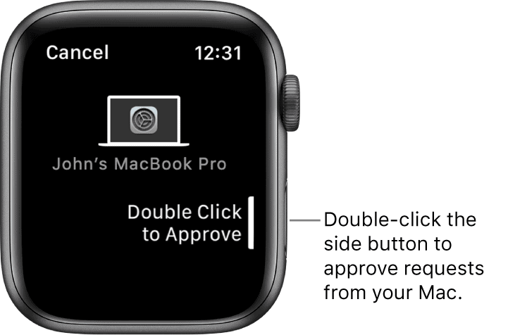 Apple Watch aprueba la solicitud en Mac