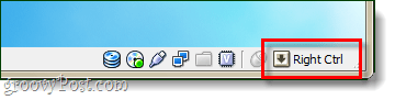 botón de host de captura de teclado y mouse de virtualbox
