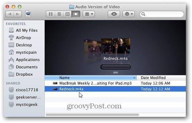 Convierta videos a archivos de audio en una Mac con iTunes