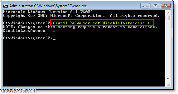Captura de pantalla de Windows 7: cómo deshabilitar la configuración