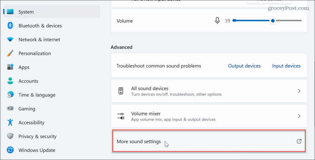 Restablecer la configuración de audio en Windows 11