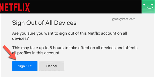 Cerrar sesión en todos los dispositivos en Netflix