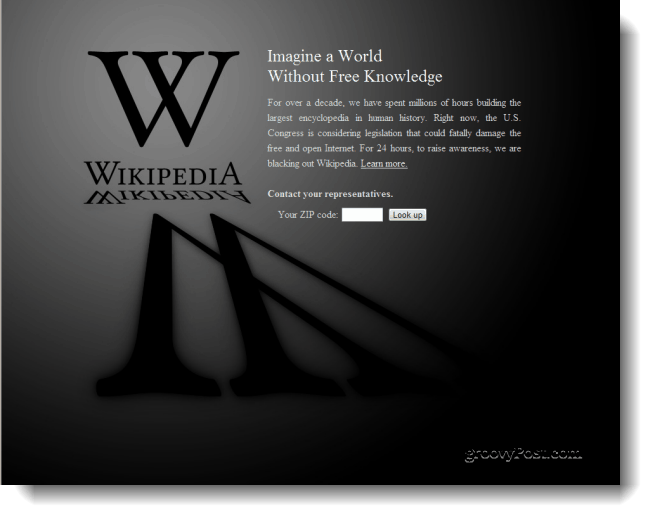 Wikipedia en la oscuridad
