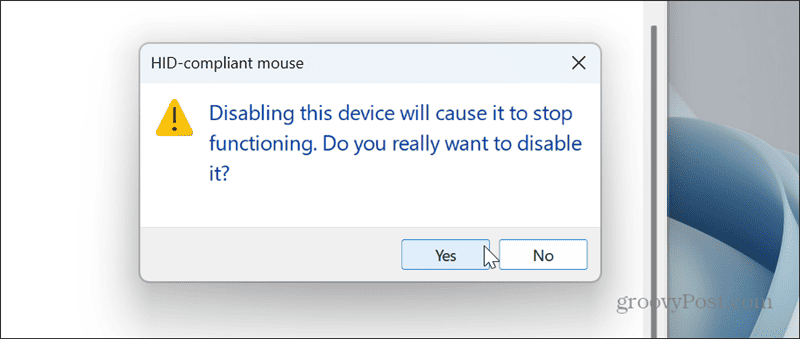Deshabilite el panel táctil en Windows 11