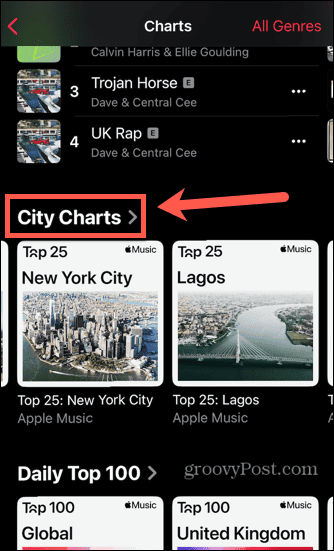 listas de música de apple listas de ciudades
