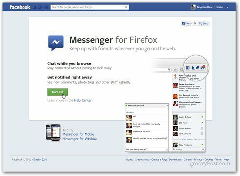 Facebook Messenger para Firefox