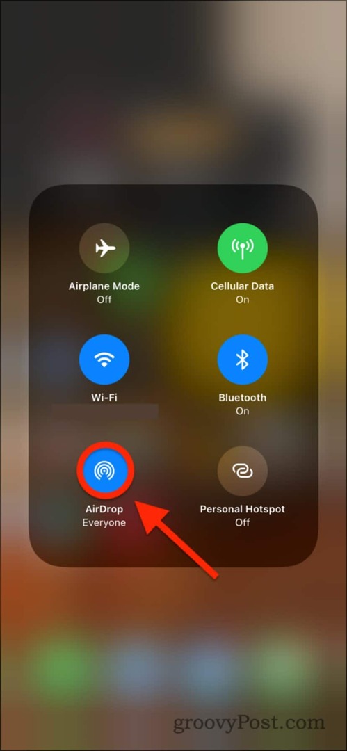 Habilitación de AirDrop en iPhone