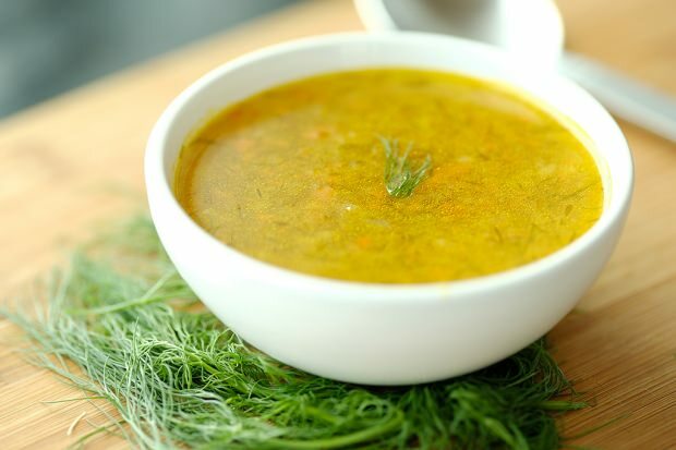 sopa de verduras sazonada