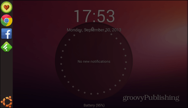 Barra lateral de Ubuntu Lockscreen