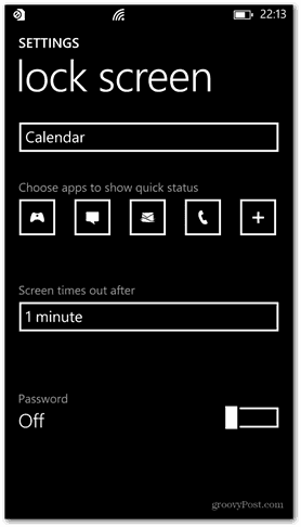 Windows Phone 8 personalizar contraseña de bloqueo de pantalla desactivada