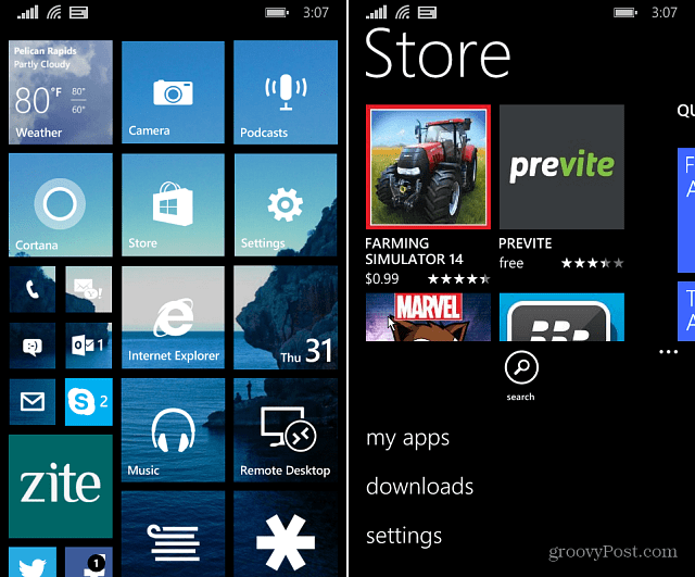 Configuración de la tienda de Windows Phone 8.1
