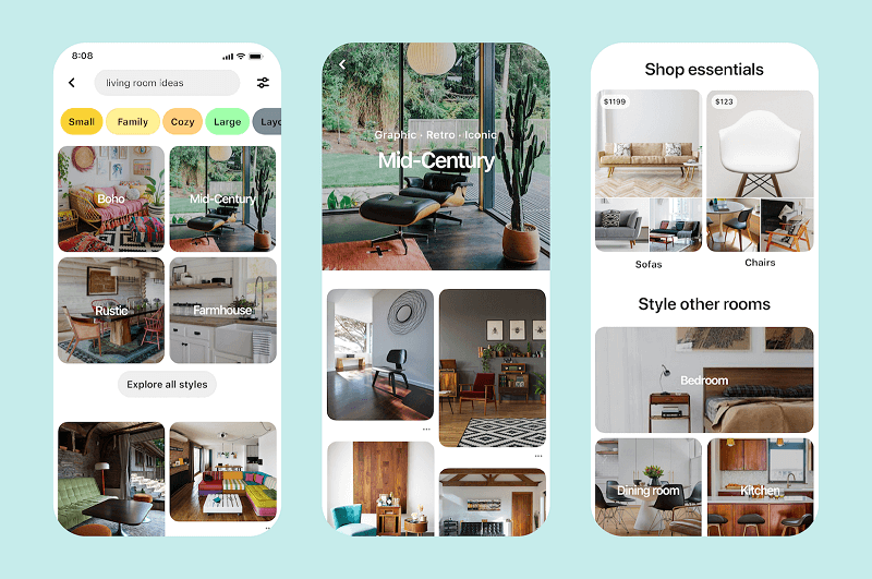 Pinterest está introduciendo nuevas formas de comprar desde pines, tableros de anuncios y resultados de búsqueda.