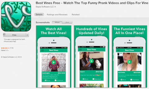 la mejor aplicación de vines