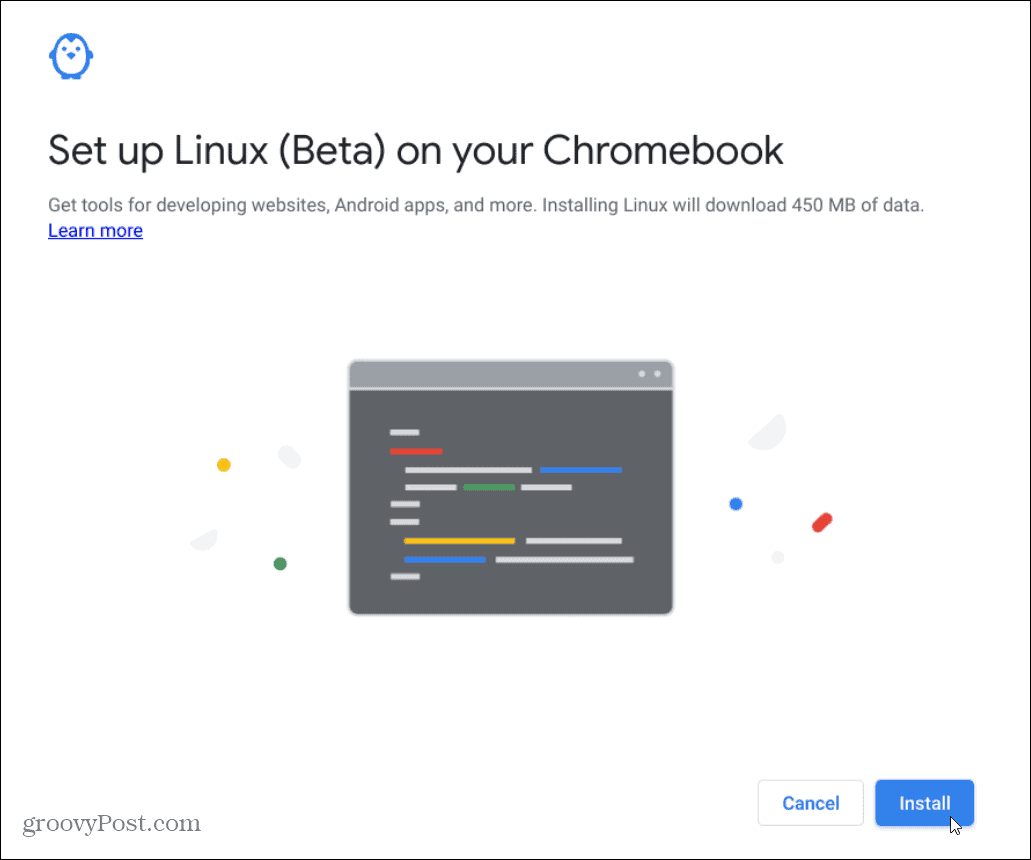 instalar linux chromebook