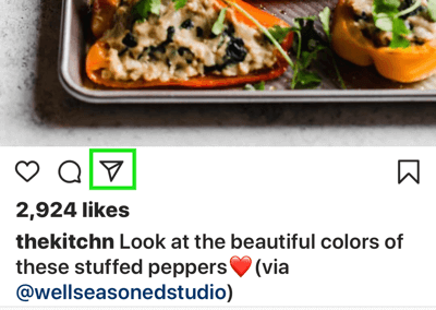 Cree historias de Instagram sólidas y atractivas, opción para enviar una publicación de Instagram