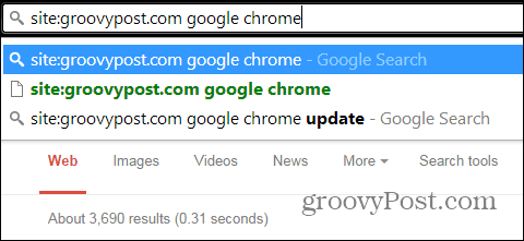 Chrome busca solo un sitio
