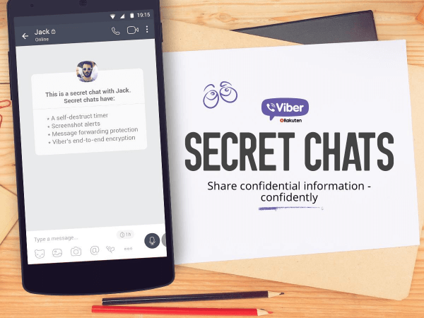 La aplicación de mensajería móvil, Viber, lanzó una actualización similar a Snapchat para su servicio llamado Secret Chats.