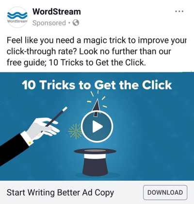 Técnicas publicitarias de Facebook que ofrecen resultados, por ejemplo, WordStream ofrece una guía gratuita