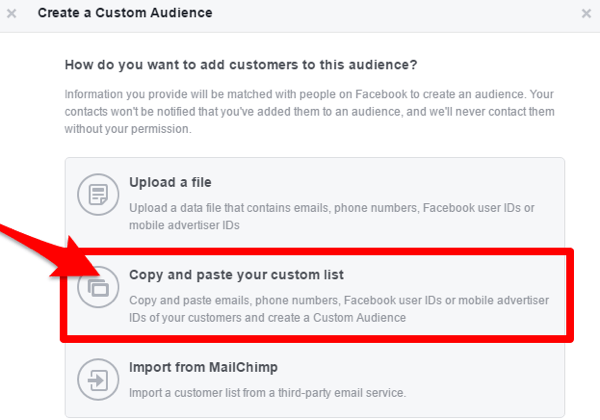 facebook crear audiencia personalizada
