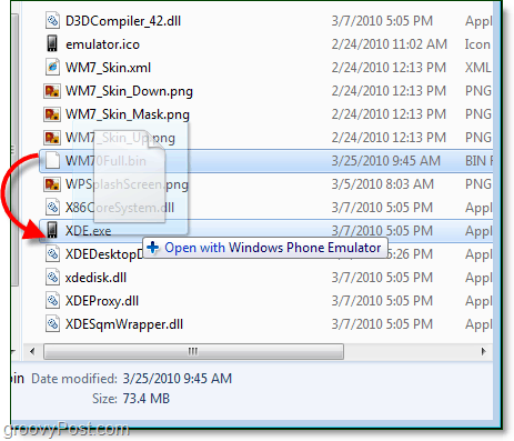 abra el archivo WM70Full.bin con XDE.exe