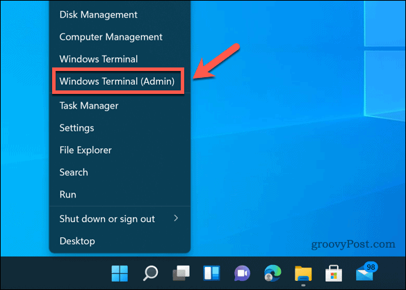 Apertura de la Terminal de Windows en Windows 11