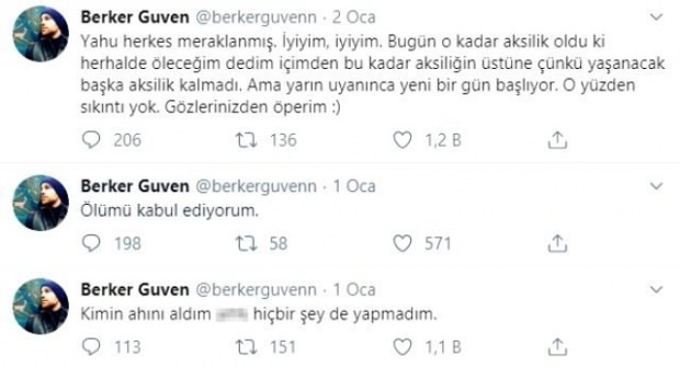 Berker Güven tuvo momentos aterradores con la nota "Acepto la muerte"