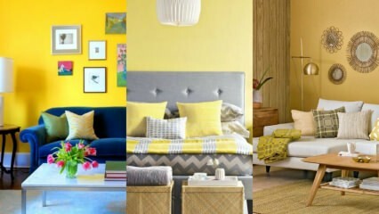 Sugerencias de decoración para el hogar que se pueden hacer en amarillo.